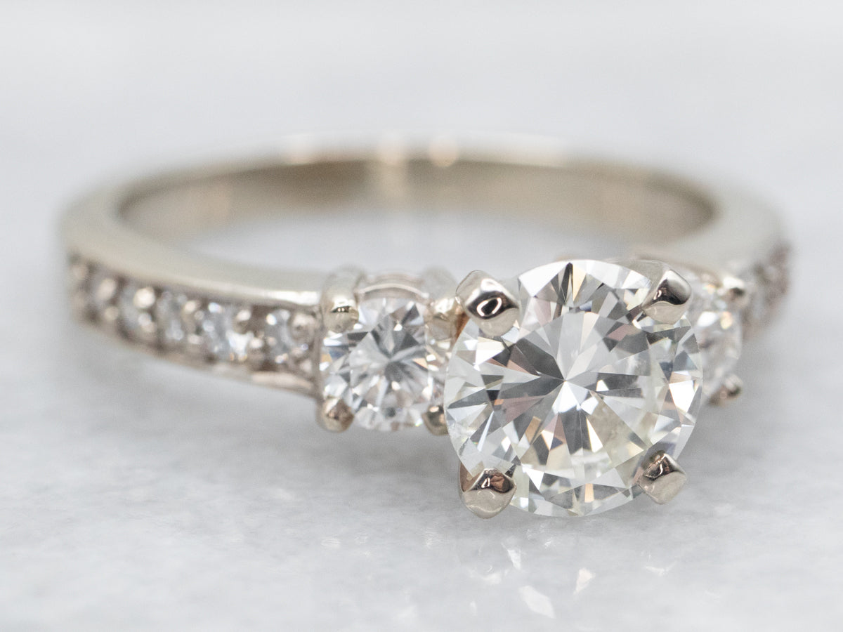 Modern Round Brilliant Diamond Engagement Ring