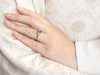 Indigo and White Sapphire Engagement Ring