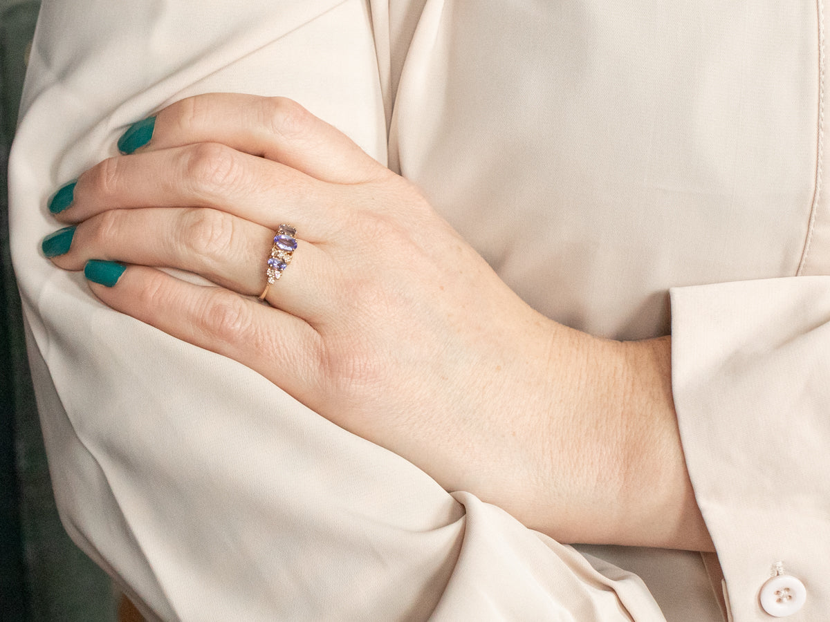 Tanzanite and Diamond Ring