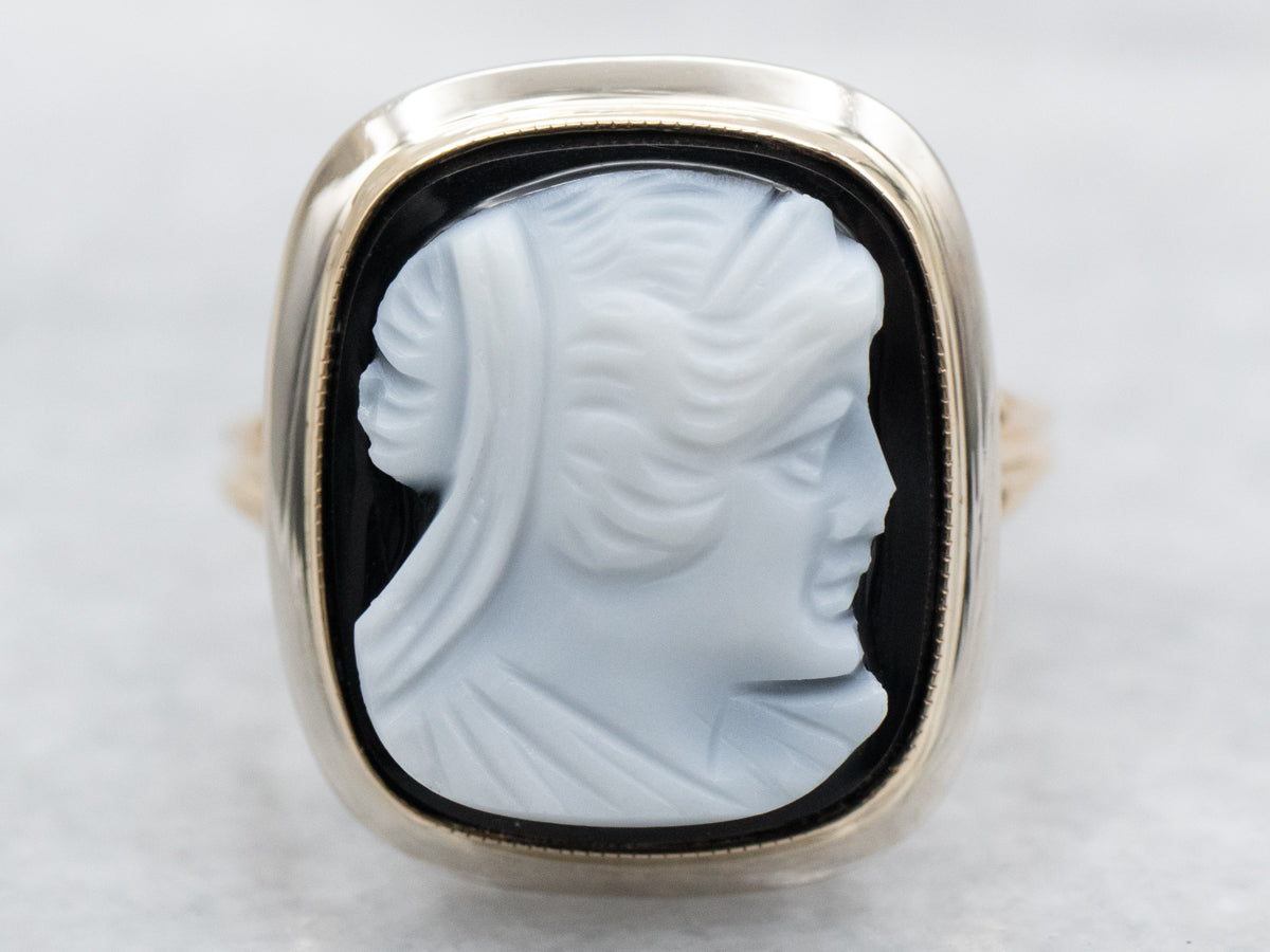 Vintage Sardonyx Cameo Ring