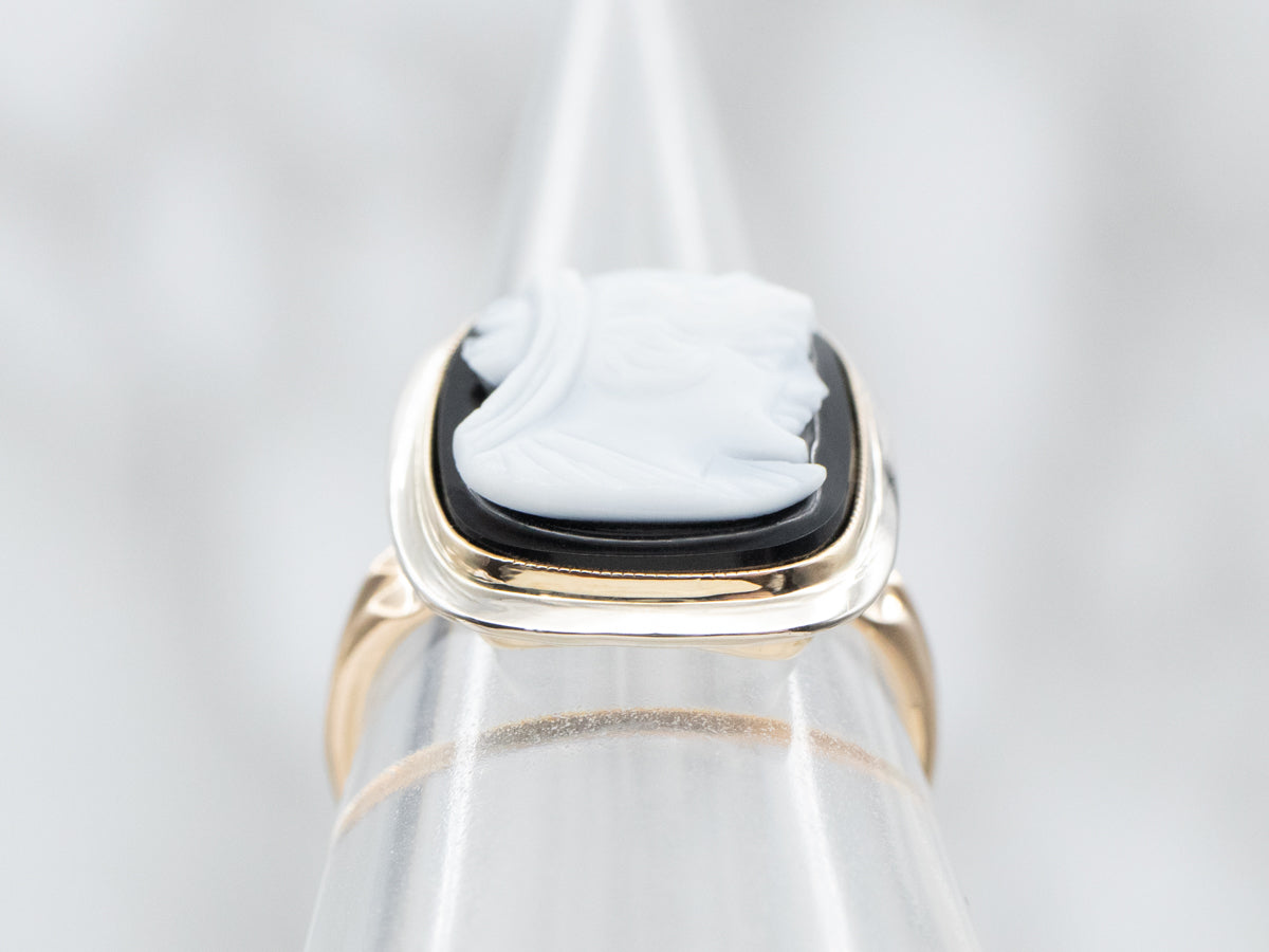 Vintage Sardonyx Cameo Ring