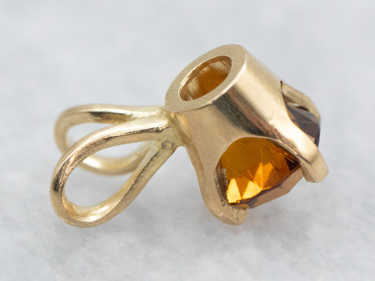 Mali Garnet Solitaire Pendant