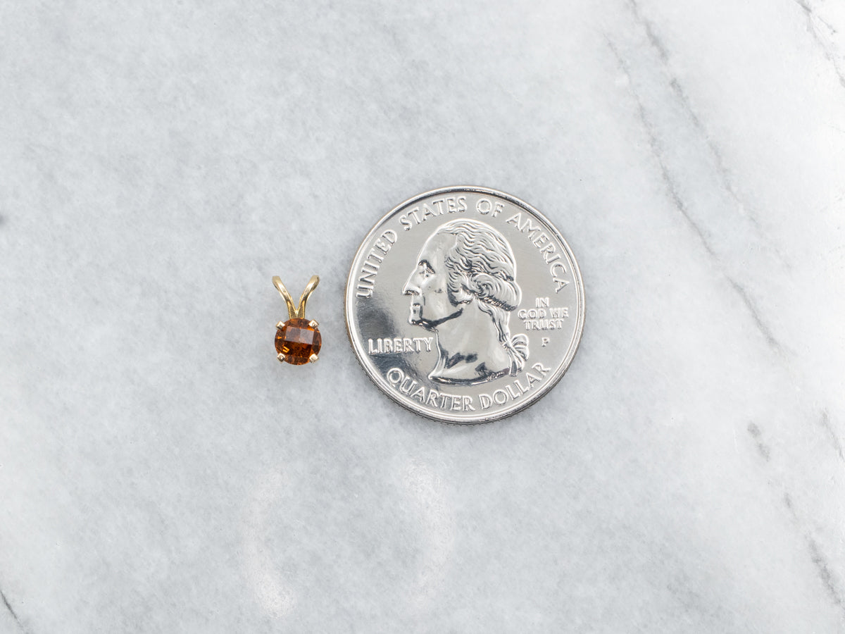 Mali Garnet Solitaire Pendant