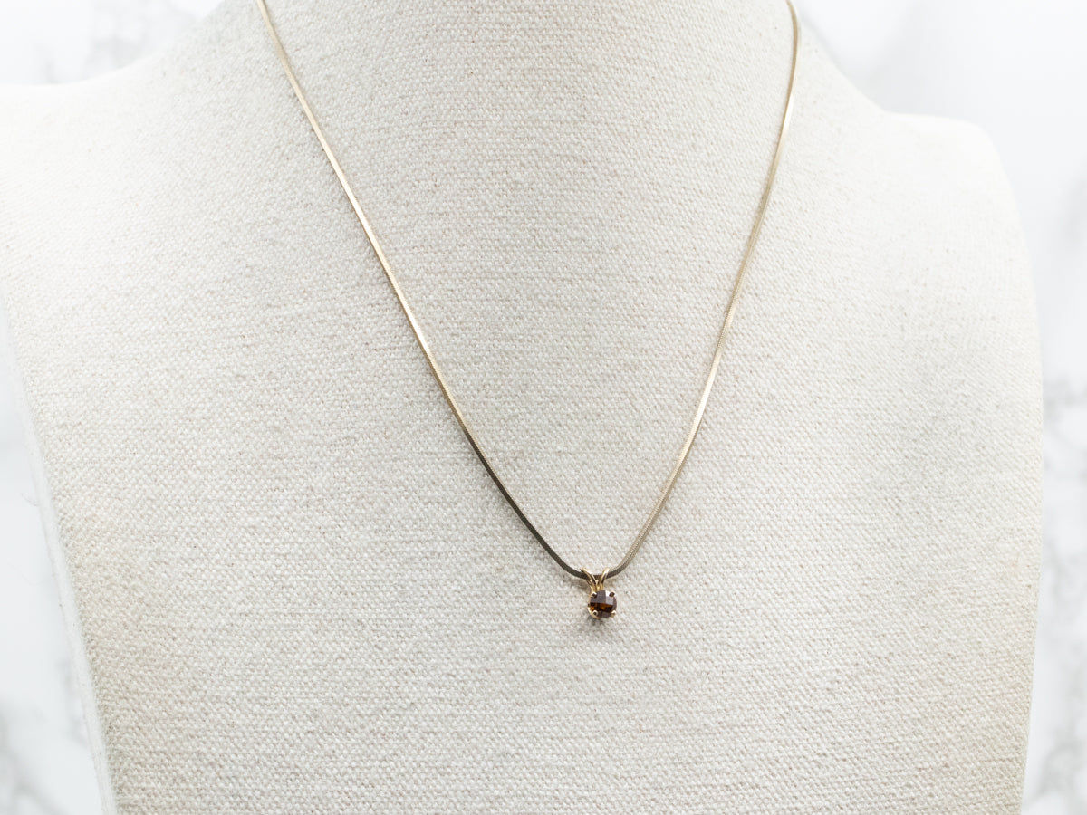 Mali Garnet Solitaire Pendant