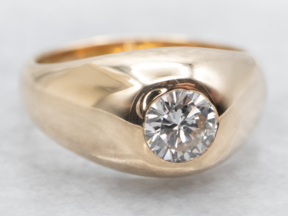 Vintage Diamond Solitaire Engagement Ring