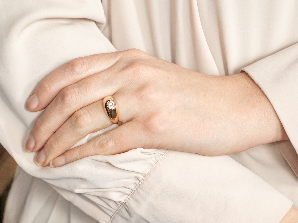 Vintage Diamond Solitaire Engagement Ring