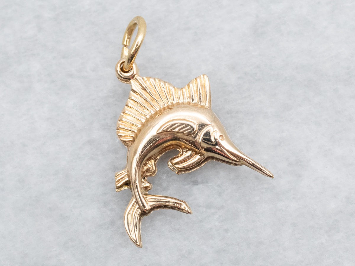 Gold Sailfish Charm