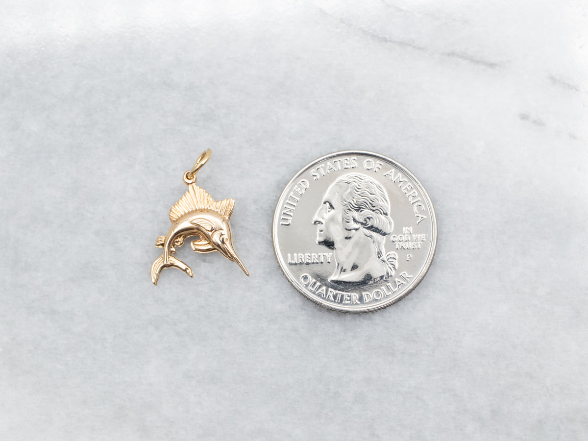 Gold Sailfish Charm
