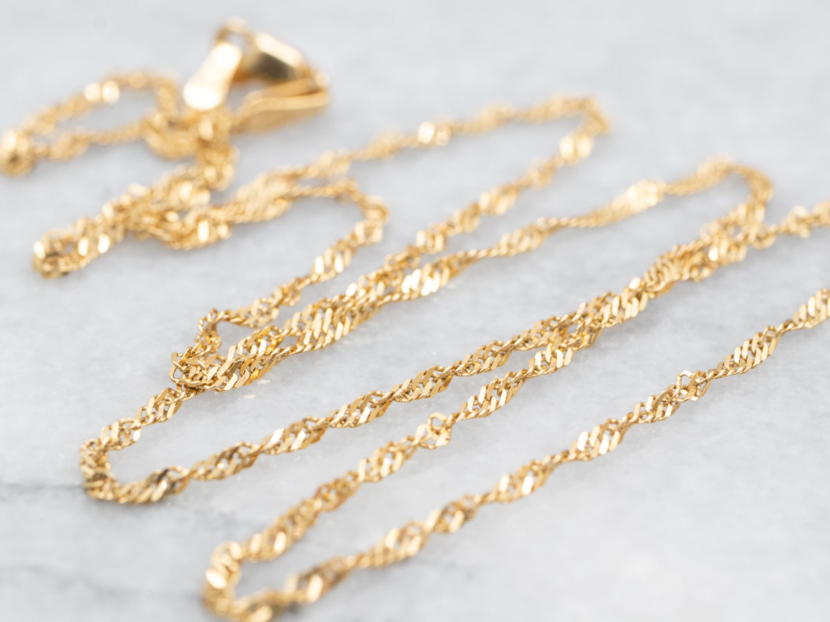 Italian 18-Karat Gold Singapore Chain