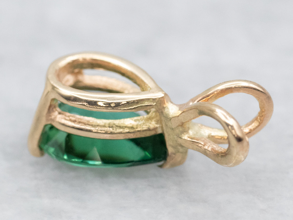 Colgante Solitario Turmalina Verde