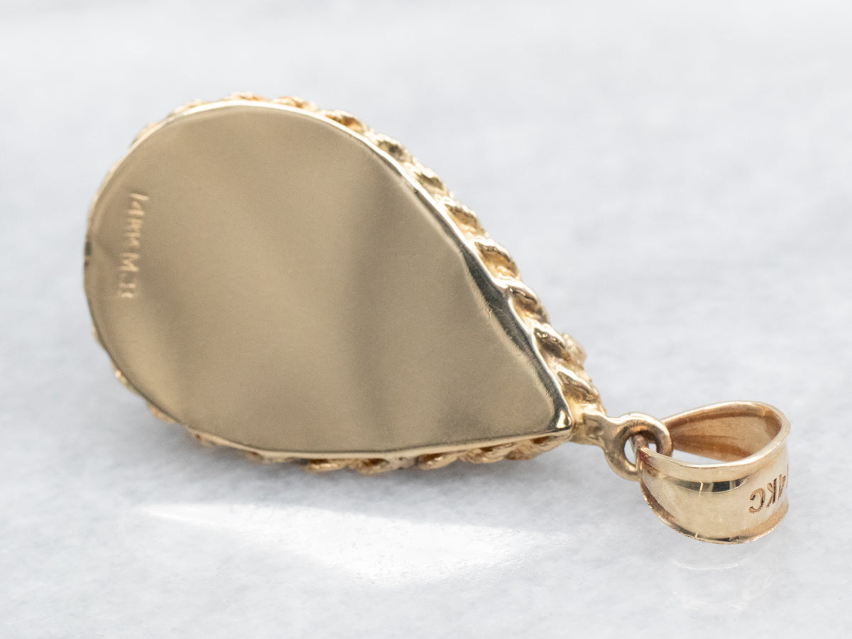 Yellow Gold Andalusite Solitaire Opening Pendant