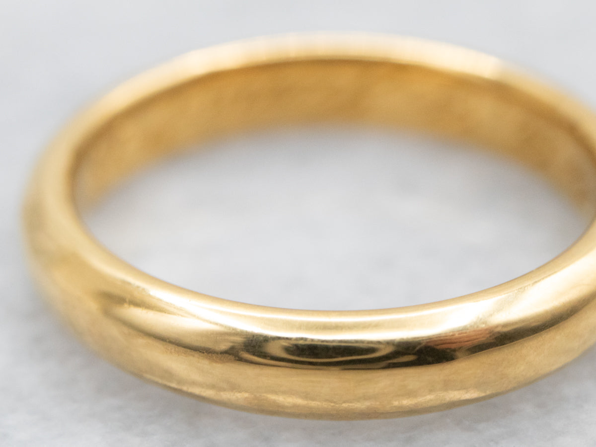 Yellow Gold Plain Wedding Band