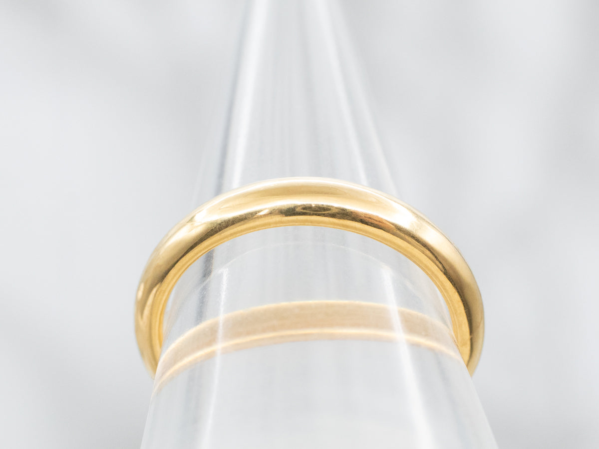 Yellow Gold Plain Wedding Band