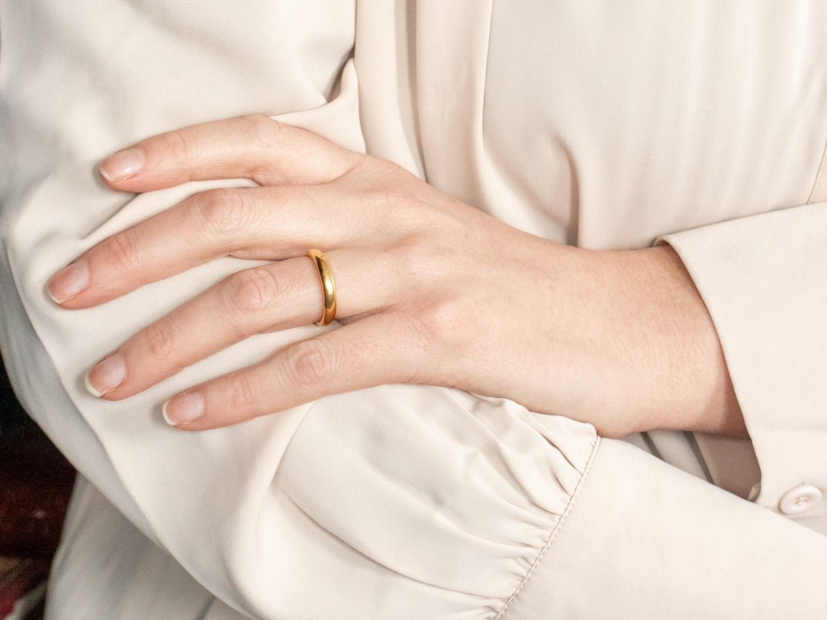 Yellow Gold Plain Wedding Band