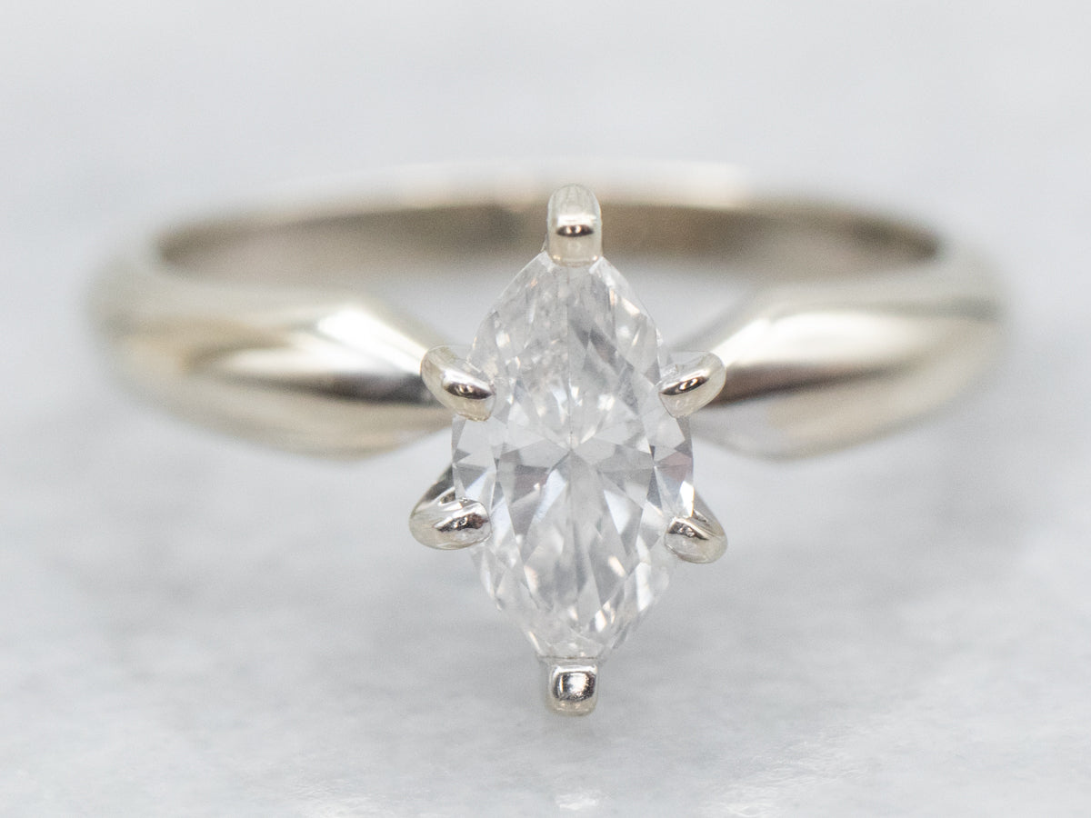 Marquise Cut Diamond Solitaire Engagement Ring