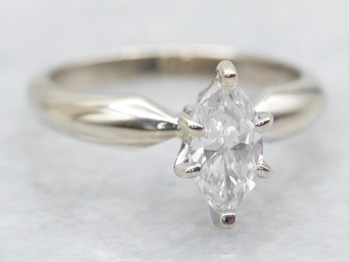 Marquise Cut Diamond Solitaire Engagement Ring