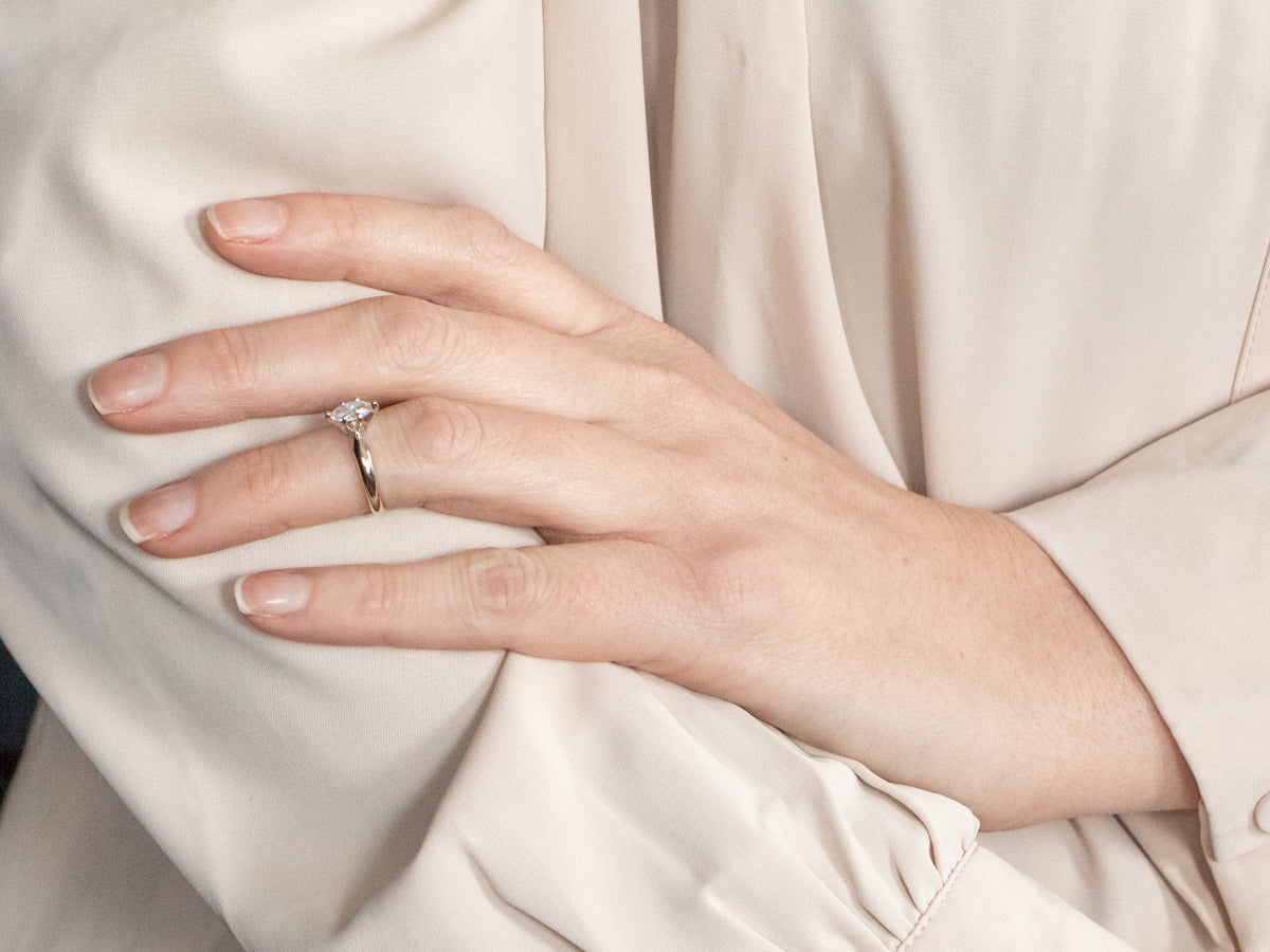 Marquise Cut Diamond Solitaire Engagement Ring