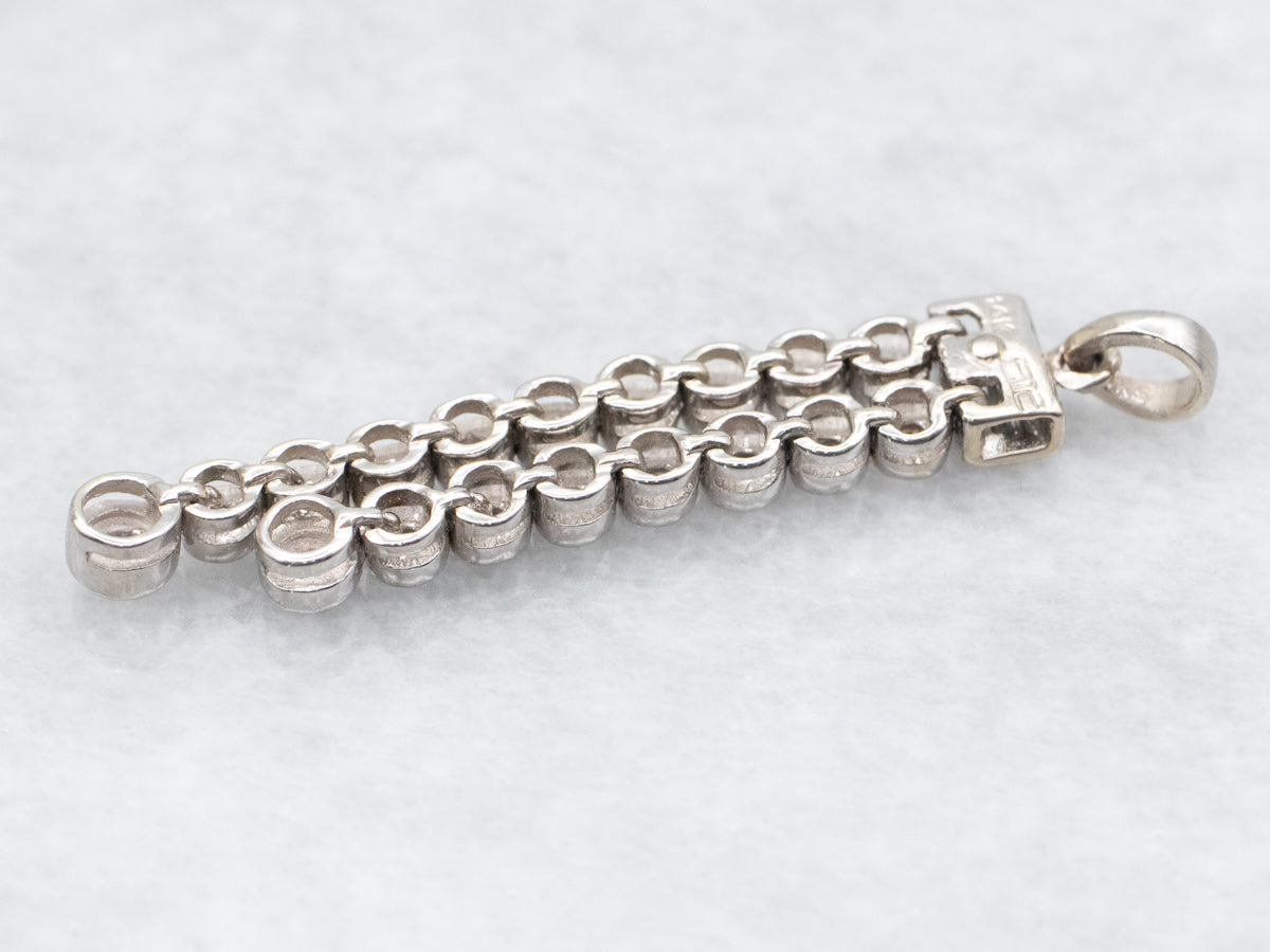 Diamond Tassel Link Drop Pendant