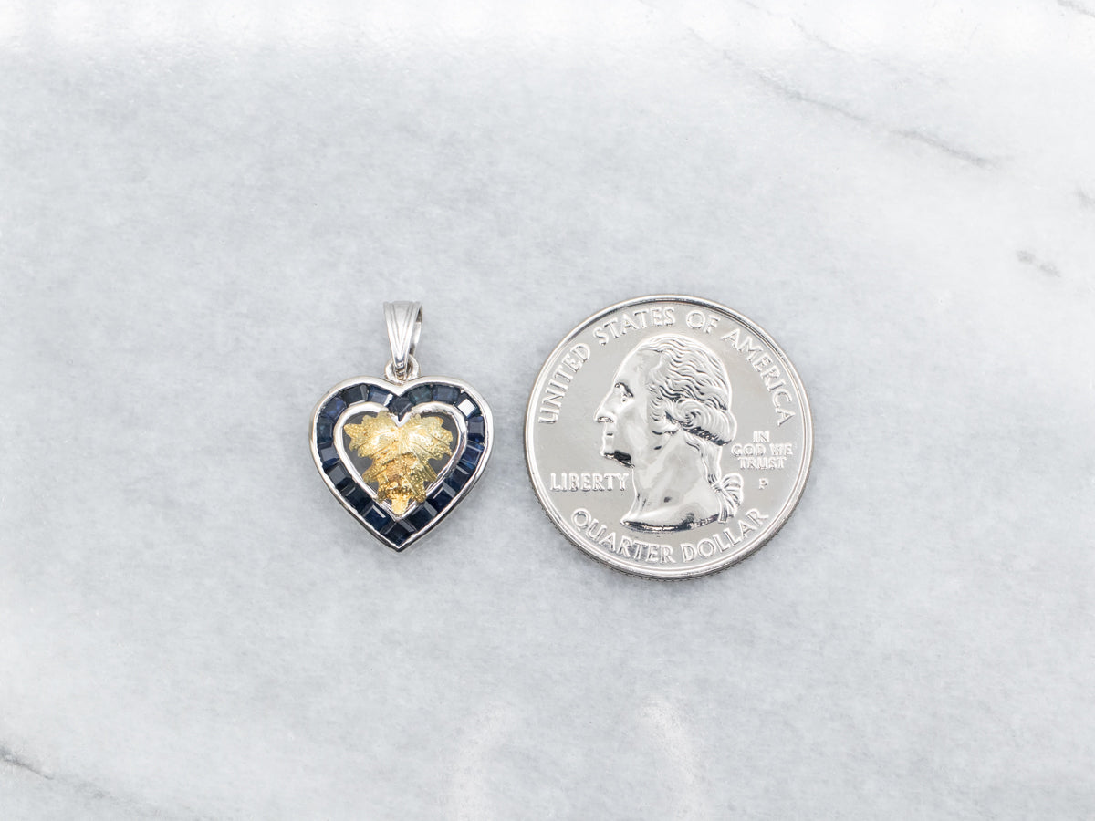 Sweet Sapphire Heart Shaped Pendant