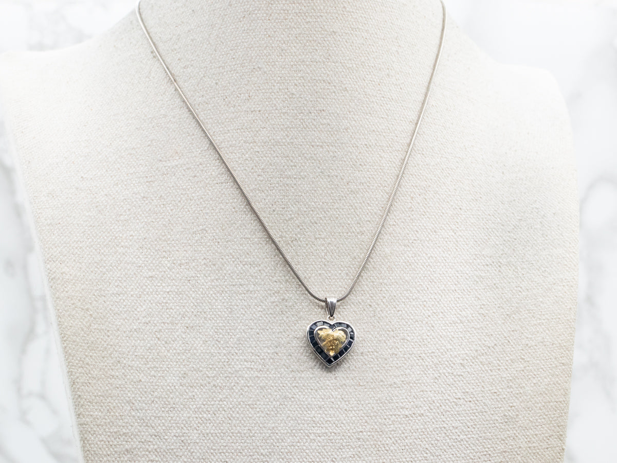 Sweet Sapphire Heart Shaped Pendant
