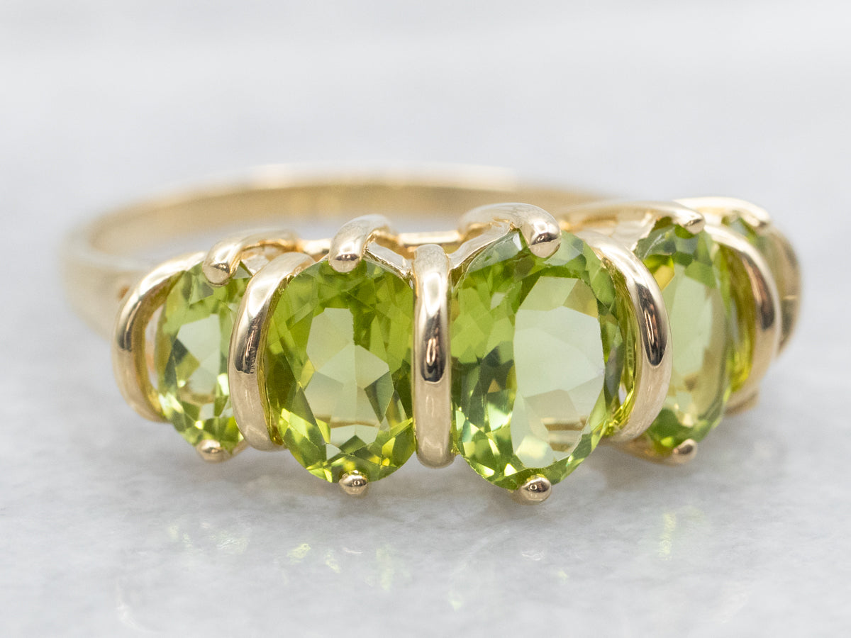 Gold Peridot Ring