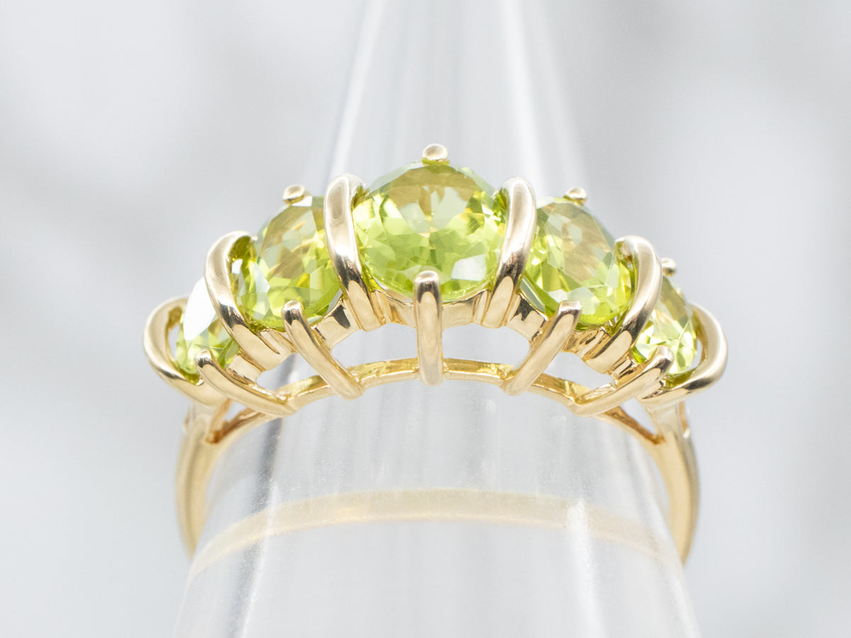 Gold Peridot Ring