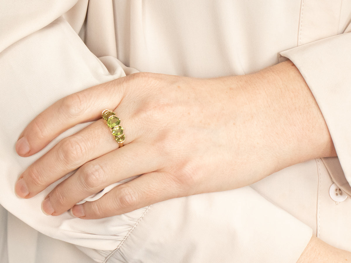 Gold Peridot Ring