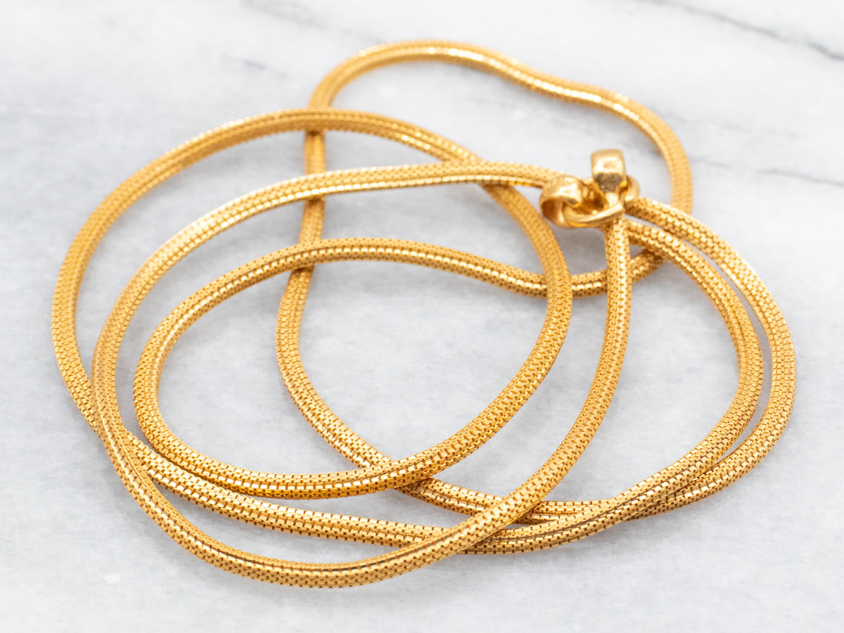 Woven 22-Karat Gold Box Chain