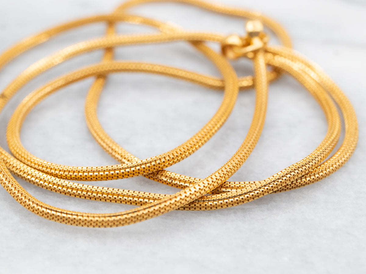 Woven 22-Karat Gold Box Chain