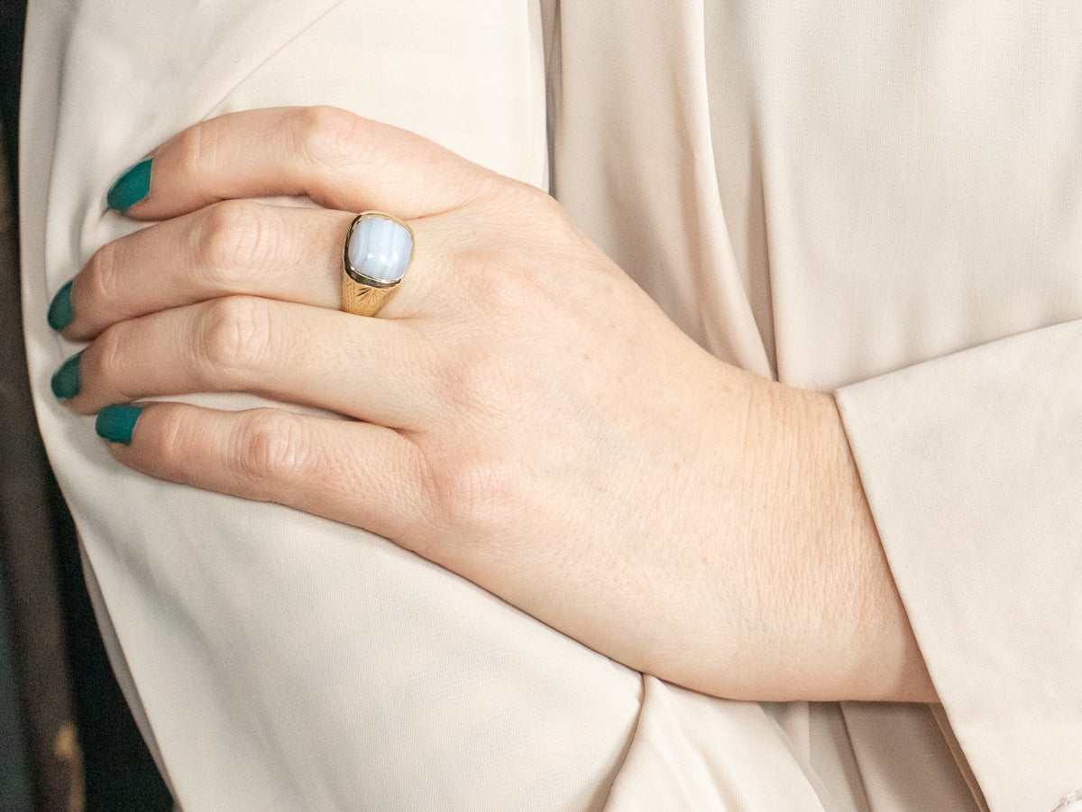 Blue Lace Agate Ring
