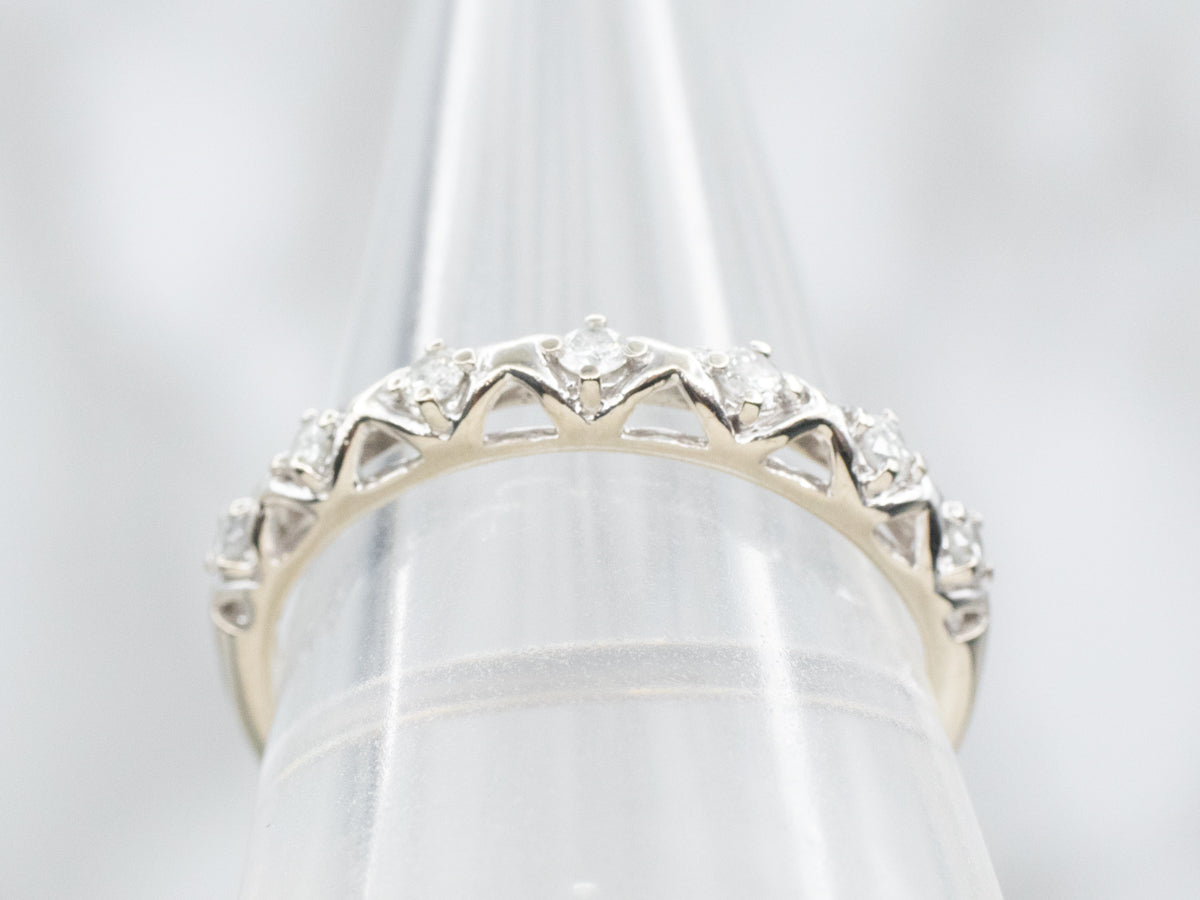Zig Zag Diamond Wedding Band