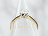 Simple Retro Era Diamond Solitaire Engagement Ring