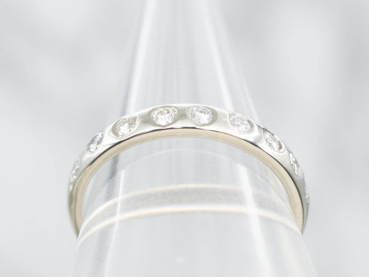 White Gold Flush Set Diamond Band