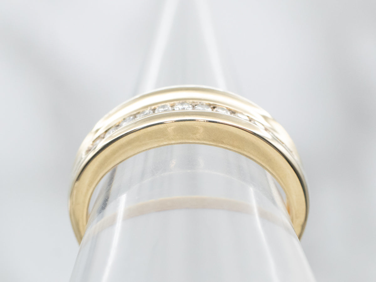 Channel Set Diamond Wedding Band