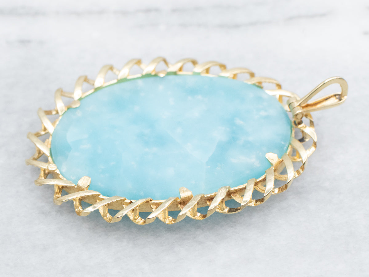 Colgante Hemimorfita de Oro Amarillo