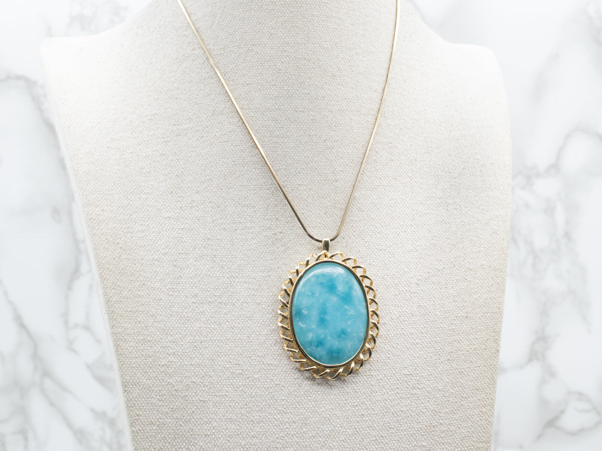 Colgante Hemimorfita de Oro Amarillo