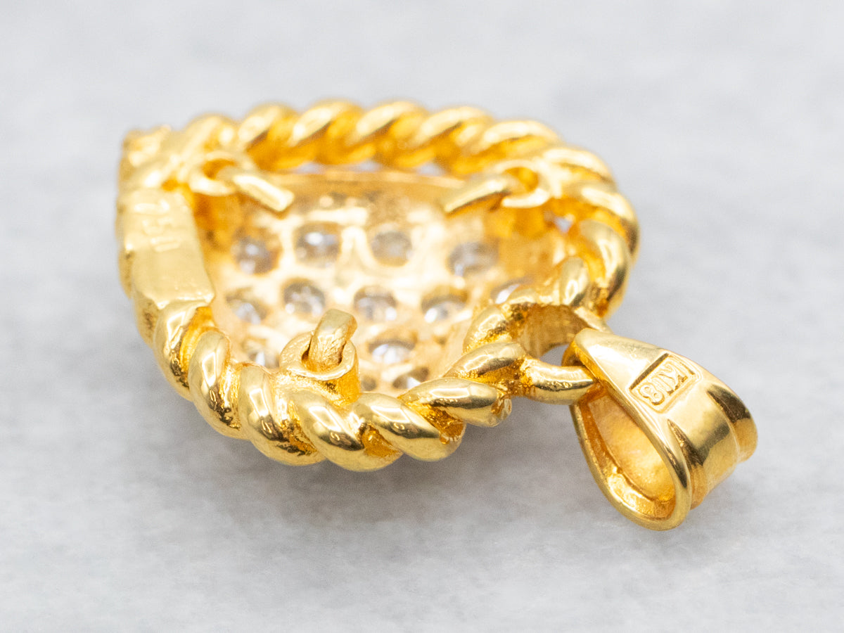 Heart Shaped Diamond Pendant