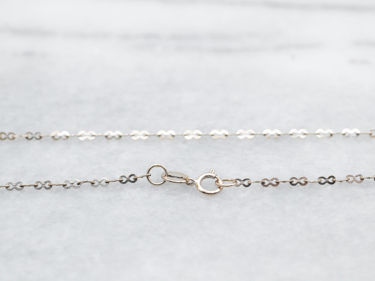White Gold Dainty Infinity Link Chain