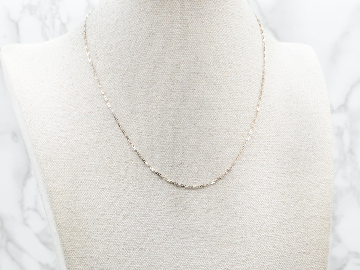 White Gold Dainty Infinity Link Chain
