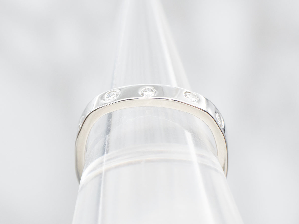 Modern Platinum and Diamond Etoile Band