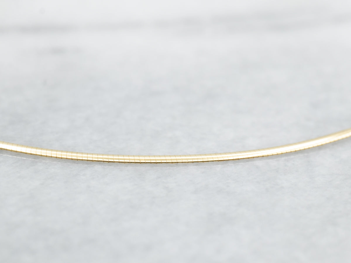 Thin Omega Chain with Lobster Clasp