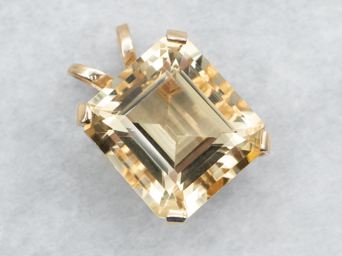 Citrine Solitaire Pendant