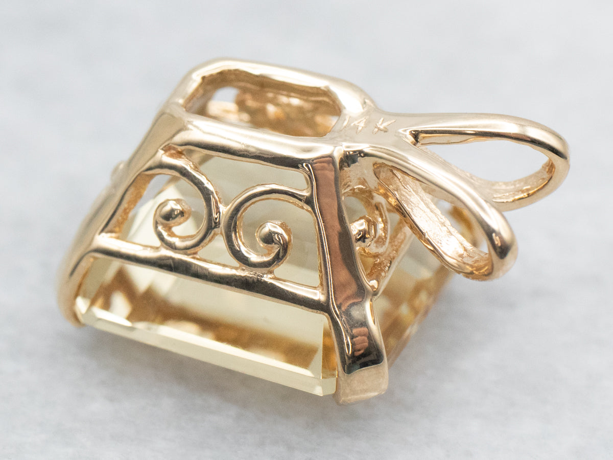 Citrine Solitaire Pendant