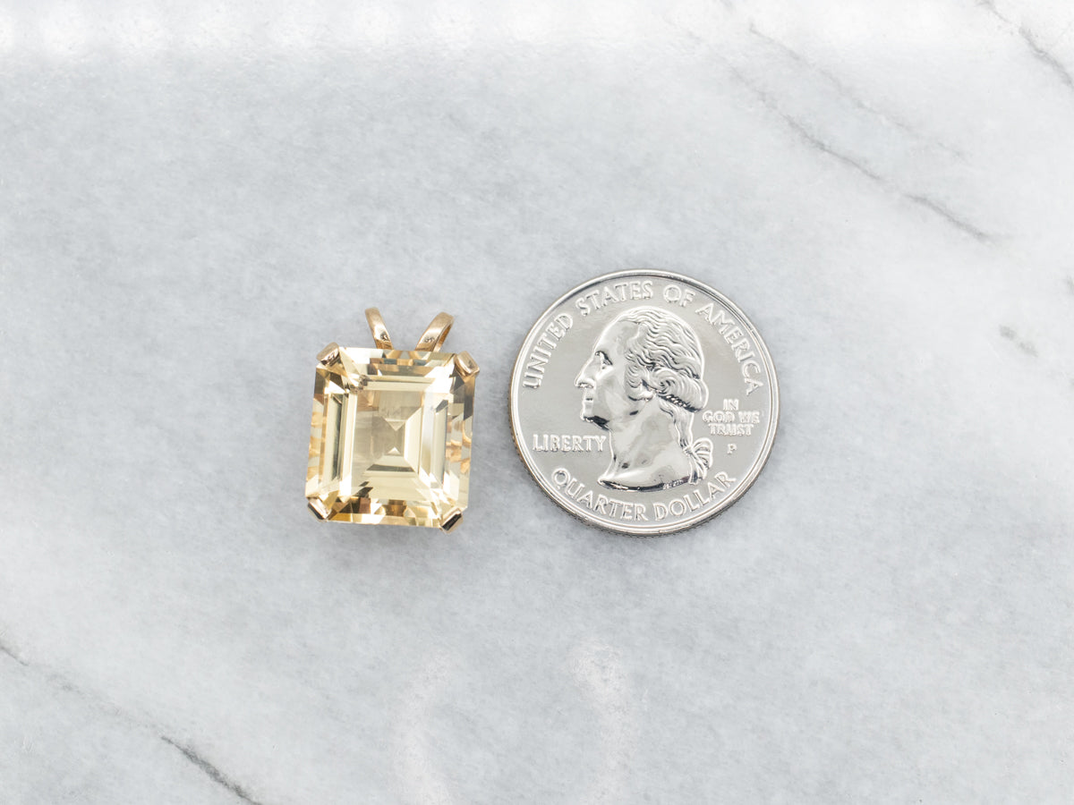 Citrine Solitaire Pendant
