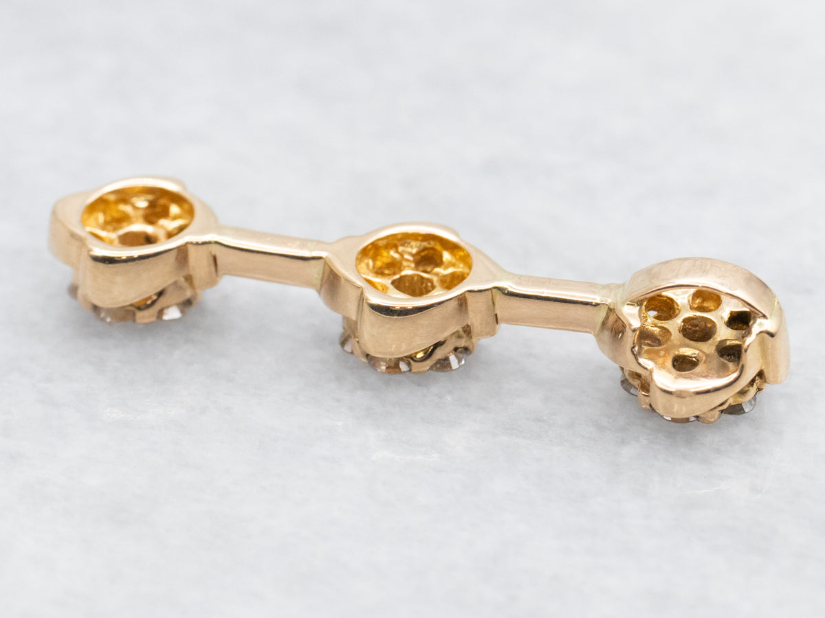 Twinkling Diamond Cluster Drop Pendant