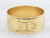 Yellow Gold Wide Band with Engraved Symbols