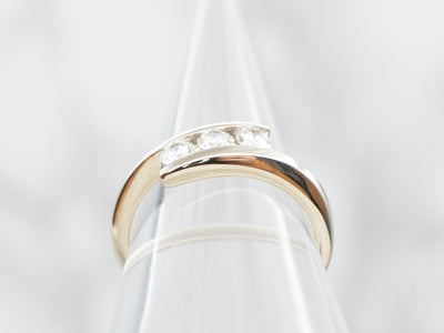 White Gold Diamond Bypass Ring