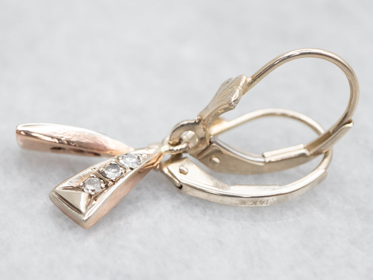 White Gold Diamond Drop Earrings