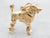 Yellow Gold Poodle Charm with Moving Head