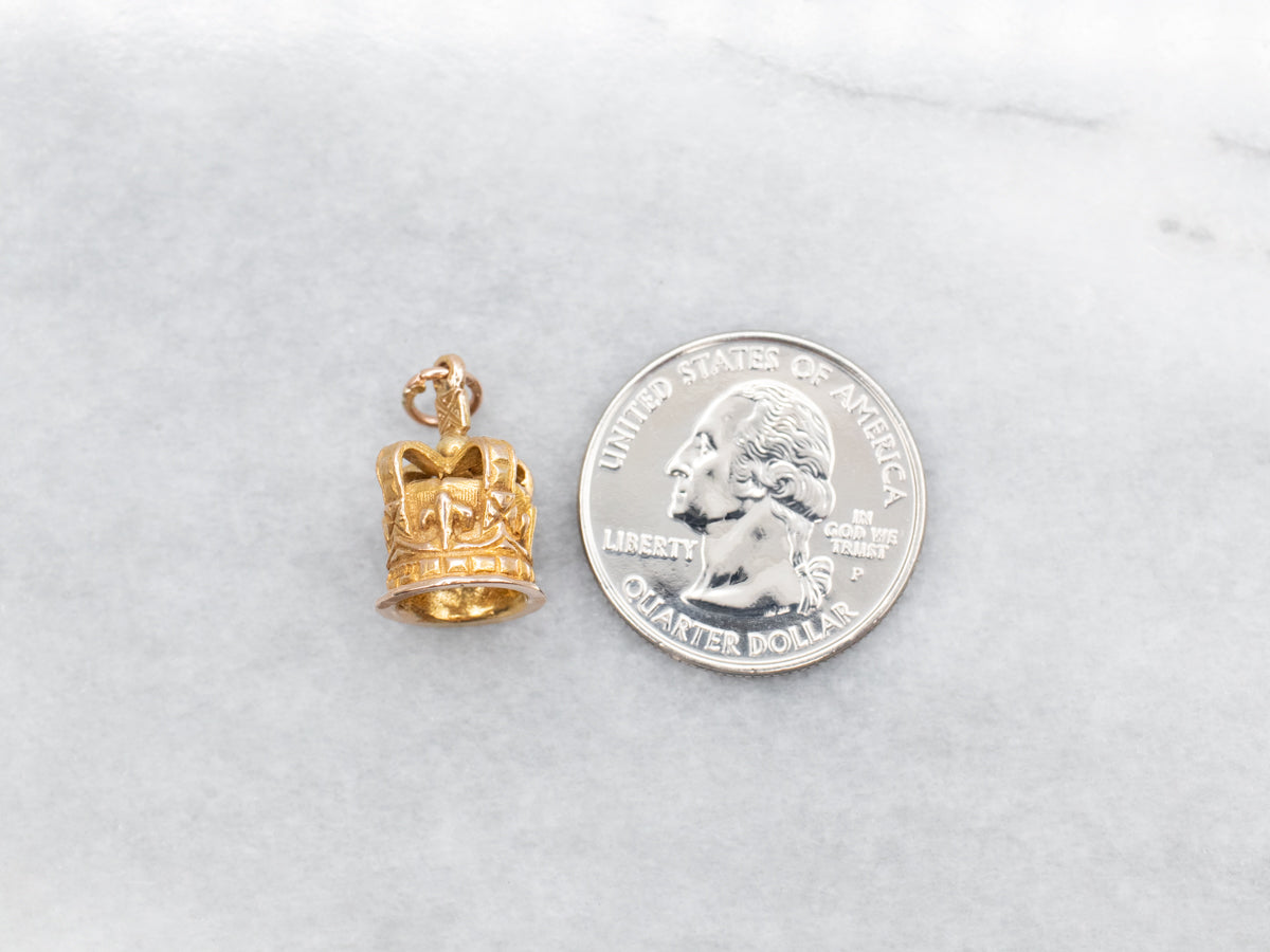 Yellow Gold Crown Charm